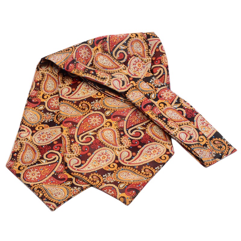GUSLESON Men's Cravat Self Tie Paisley Jacquard Woven Floral Luxury Ascot (0602-01) - Image 3